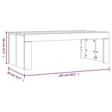 vidaXL Salontafel Zwart 102x50x36 cm Bewerkt Hout - 34% Korting