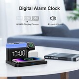 3-in-1 iPhone & Apple Watch Oplaaddock met Wekker & Nachtlamp (50% Korting)