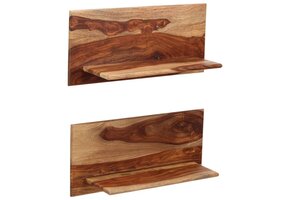 vidaXL Wandschappen Massief Acaciahout 2 Stuks - Rustieke Uitstraling - 34% Korting