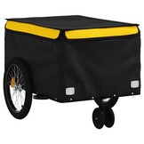 VidaXL Fietstrailer 30 kg IJzer Zwart/Geel - 54% Korting!