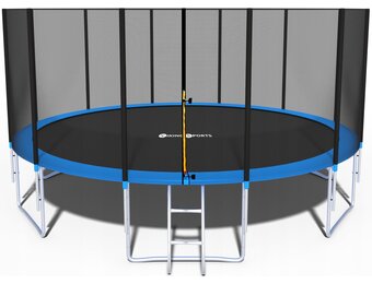 Trampoline 465 cm Blauw met Veiligheidsnet & Ladder - 35% Korting