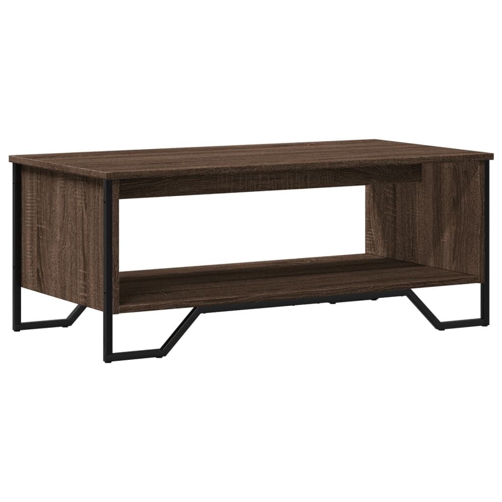 vidaXL Salontafel 100x51x40 cm Bruin Eikenhout Bewerkt Hout met 54% Korting