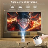 Salange Mini Projector 4K met Android 14, Wifi 6, Bluetooth 5.4 - 34% Korting