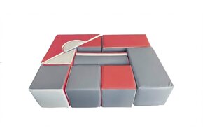 XXL Foam Blokken Speelset - 11 Delig Wit/Grijs/Koraal - 35% Korting