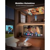 Draagbare Mini-beamer met Android & WiFi6 (34% korting)