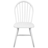vidaXL Eetkamerstoelen Massief Rubberwood Wit (2 stuks) - 35% Korting