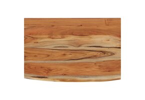 vidaXL Wandschap Acaciahout Natuurlijke Rand 70x40cm - 61% Korting