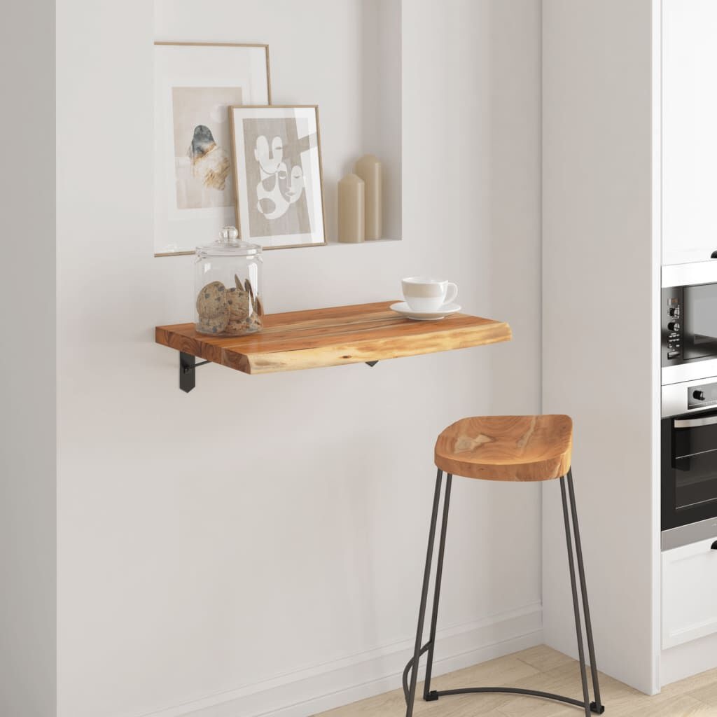 Acaciahouten Wandschap met Natuurlijke Rand 70x40cm - 58% Korting
