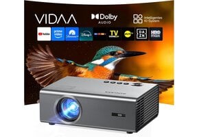 Intelligente 4K-projector met VIDAA, compatibel met Netflix-app, Dolby audio en HDR10+, KOGATA originele AirPlay, autofocus, 6D-keystone, WiFi 6 en Bluetooth, thuisbioscoopprojector