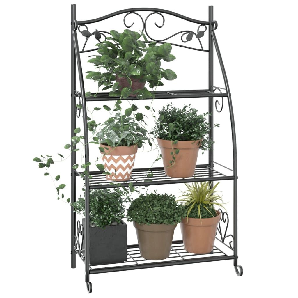 VidaXL Bloemenrek Zwart Staal 56x30x96 cm - 34% Korting