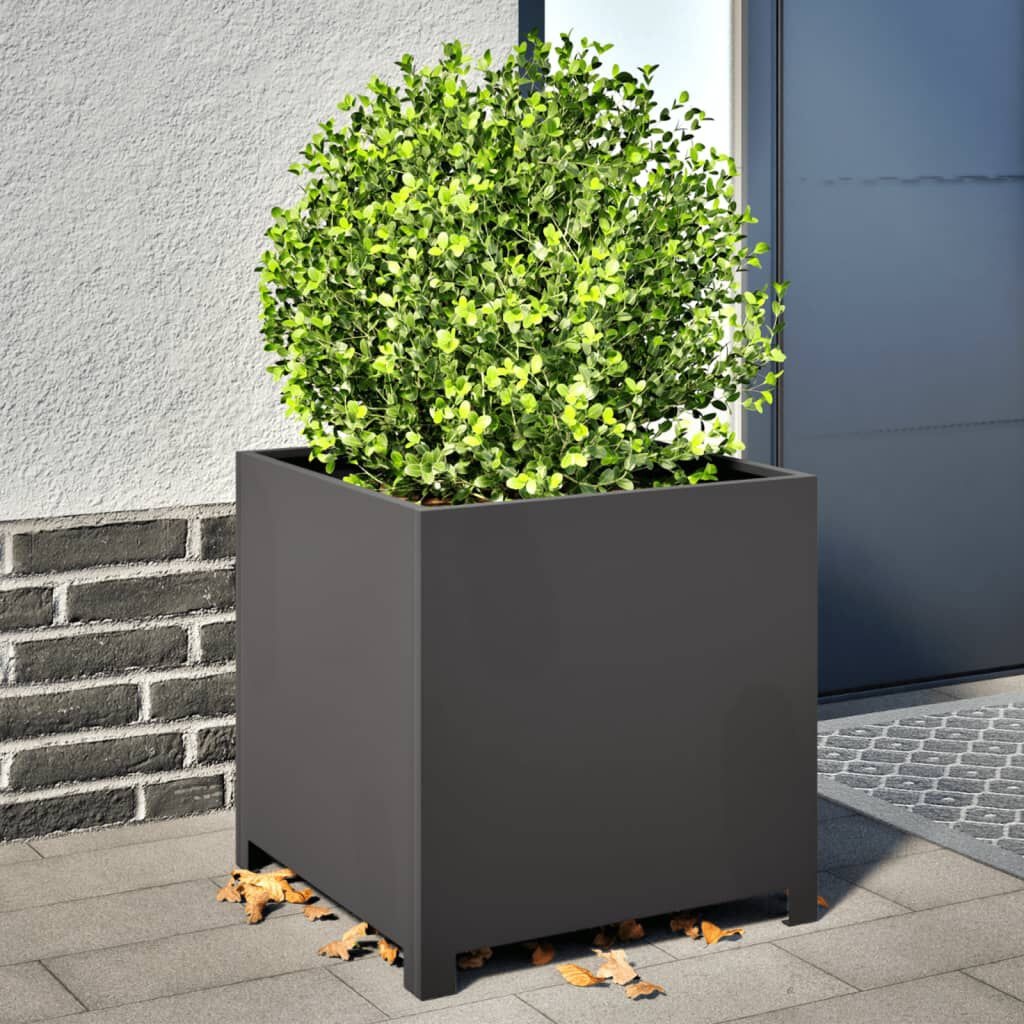 Plantenbak 50x50x50 cm Staal Zwart - 54% Korting