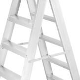 Dubbelzijdige Aluminium Huishoudtrap 2x4 Treden - 81cm Hoog - 34% Korting