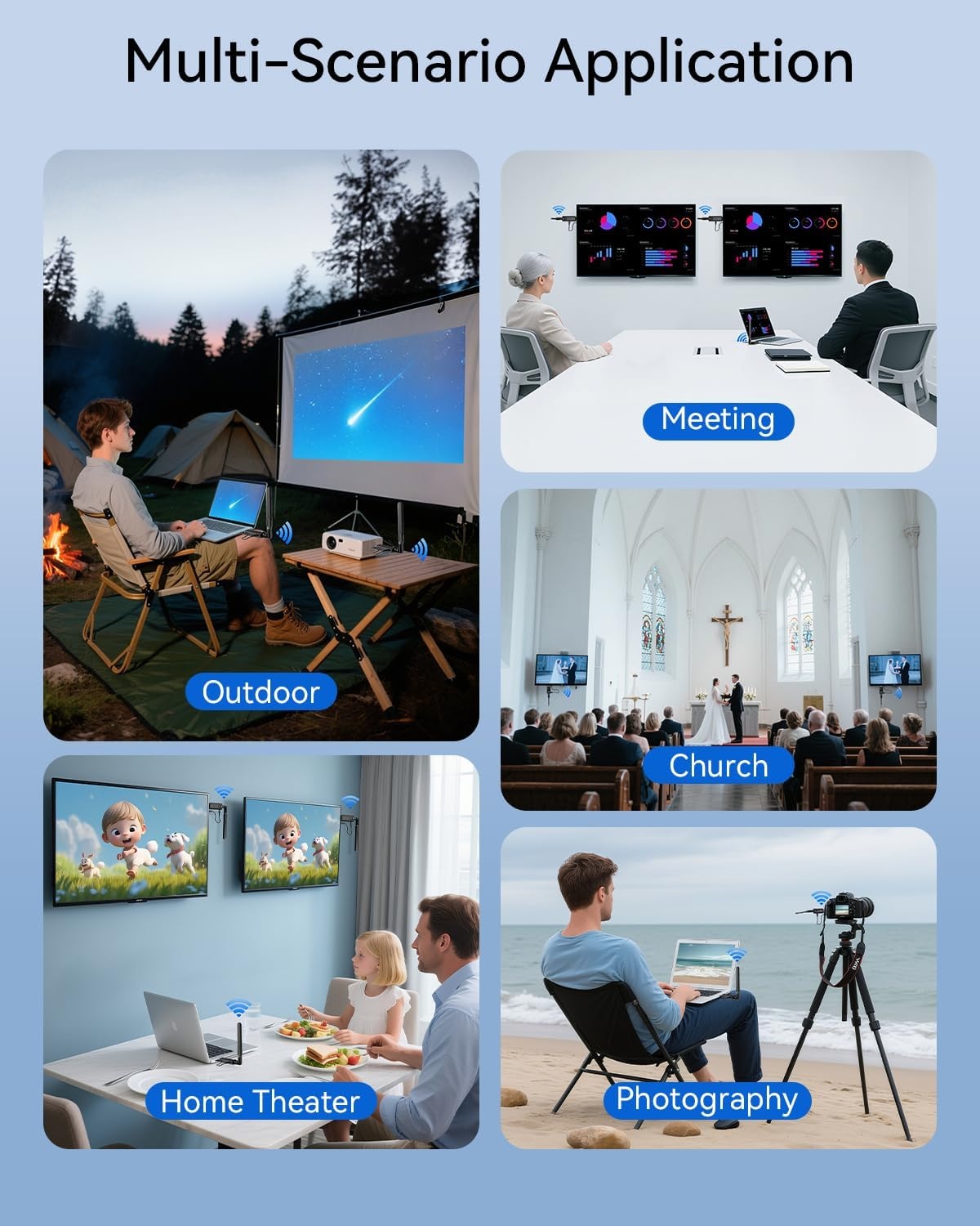 Draadloze HDMI Zender & Ontvanger | 5G UHD 400m | Zwart | 35% Korting