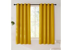 Verduisterende Gordijnen Gouden 140x175 cm (2 Stuks) - 34% Korting