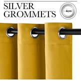 Verduisterende Gordijnen Gouden 140x175 cm (2 Stuks) - 34% Korting