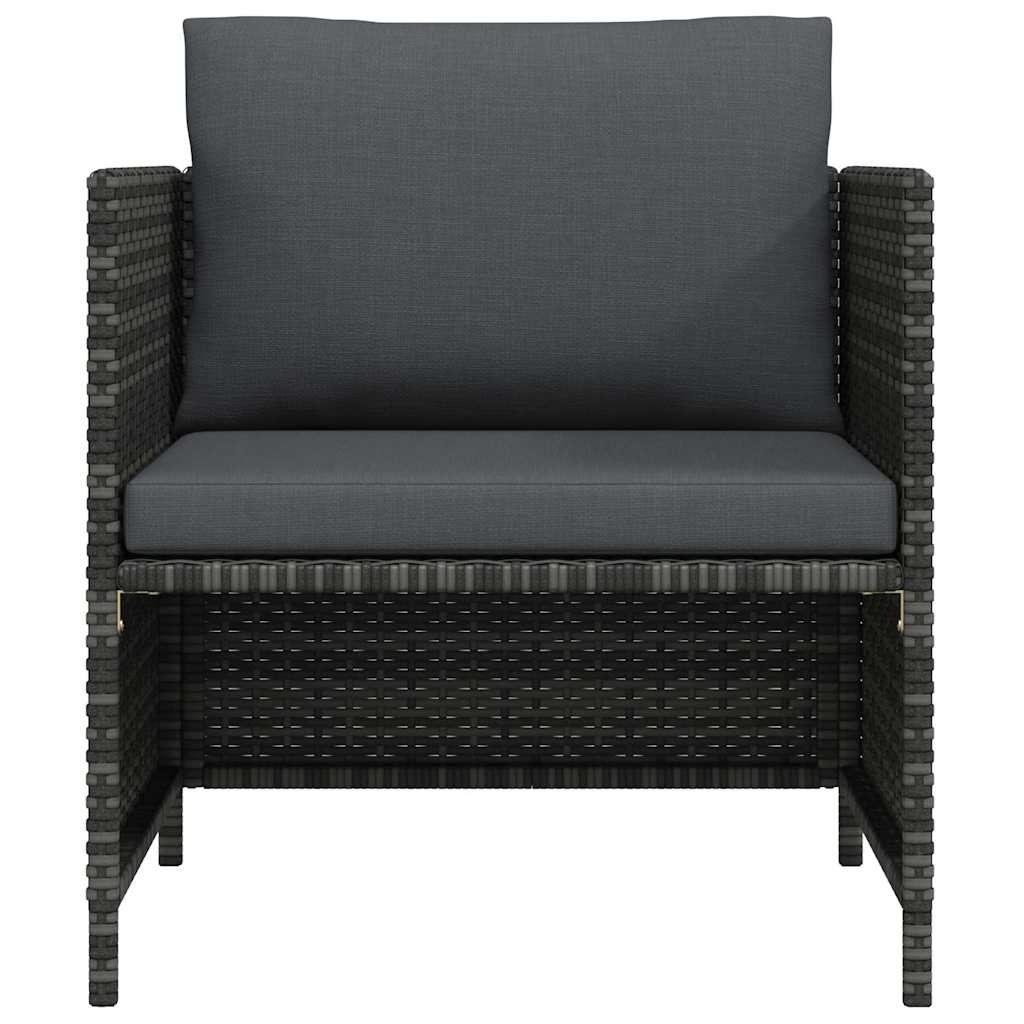 VidaXL Tuinbank met kussens, Poly Rattan Grijs - 53% Korting