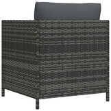 VidaXL Tuinbank met kussens, Poly Rattan Grijs - 53% Korting