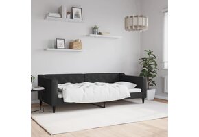 VidaXL Slaapbank Zwart Stof 90x200 cm - 35% Korting