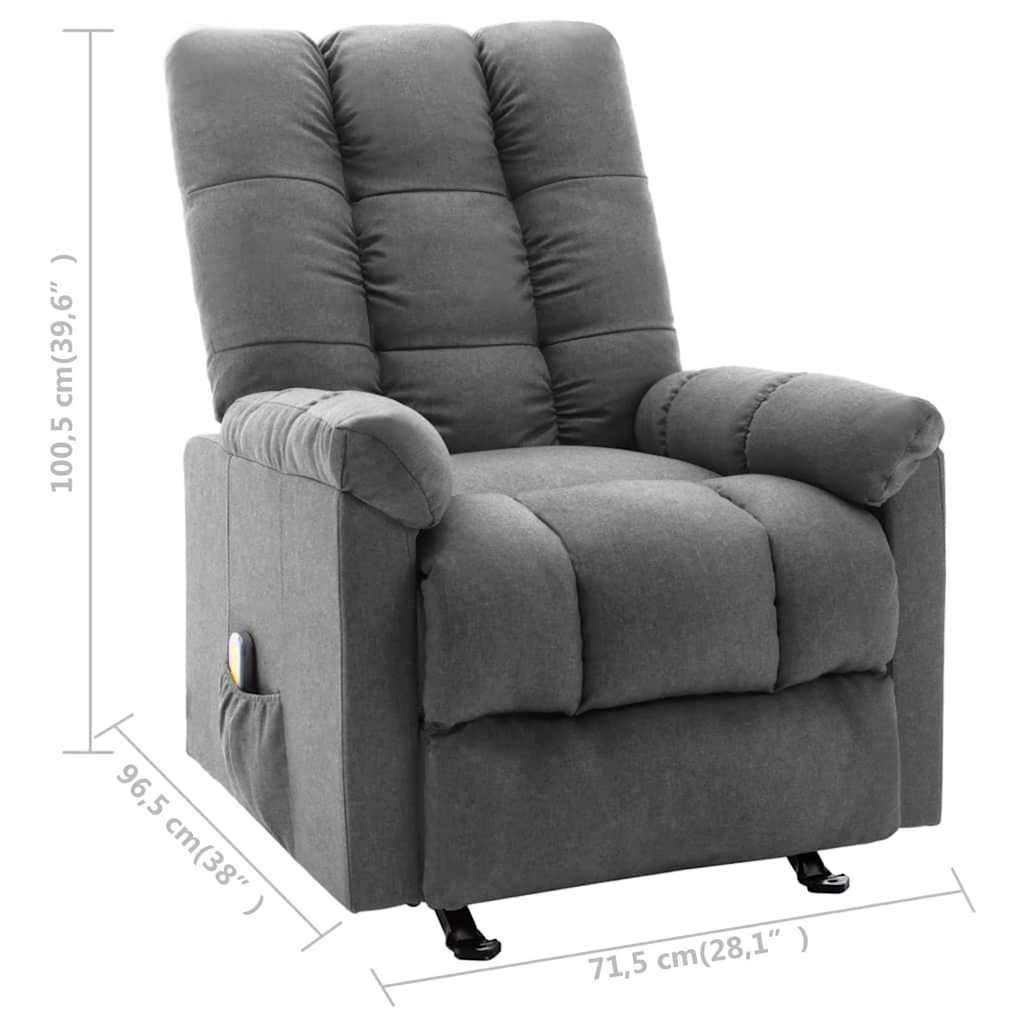 Verstelbare Massagestoel Lichtgrijs - 35% Korting