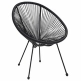 vidaXL Maanstoelen 2 stuks zwart Rotan - 34% Korting