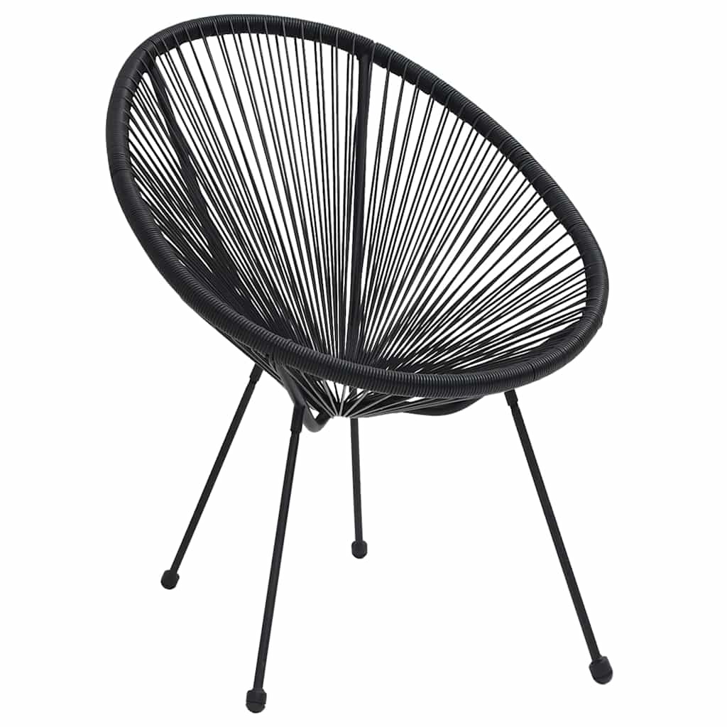 vidaXL Maanstoelen 2 stuks zwart Rotan - 34% Korting