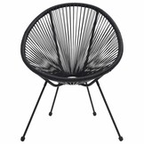 vidaXL Maanstoelen 2 stuks zwart Rotan - 34% Korting