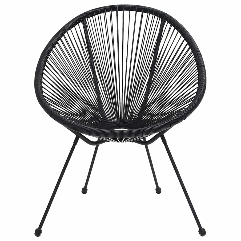 vidaXL Maanstoelen 2 stuks zwart Rotan - 34% Korting