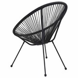vidaXL Maanstoelen 2 stuks zwart Rotan - 34% Korting