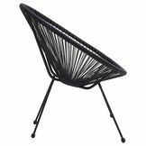 vidaXL Maanstoelen 2 stuks zwart Rotan - 34% Korting