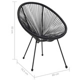 vidaXL Maanstoelen 2 stuks zwart Rotan - 34% Korting