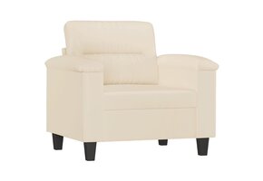 vidaXL Fauteuil Beige 60 cm Microvezelstof - 54% Korting