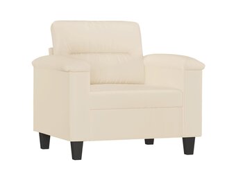 vidaXL Fauteuil 60 cm microvezelstof beige