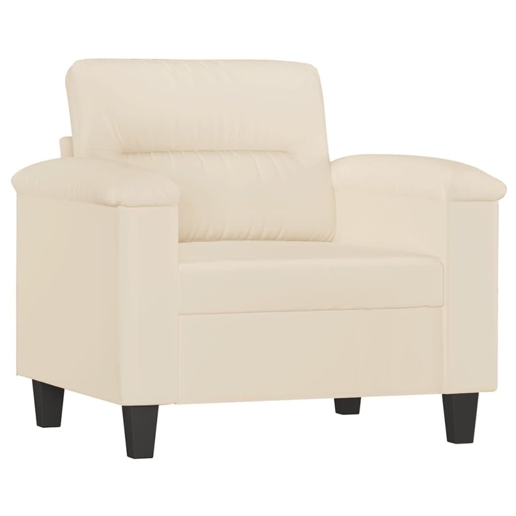 vidaXL Fauteuil 60 cm microvezelstof beige