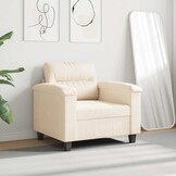 vidaXL Fauteuil 60 cm microvezelstof beige
