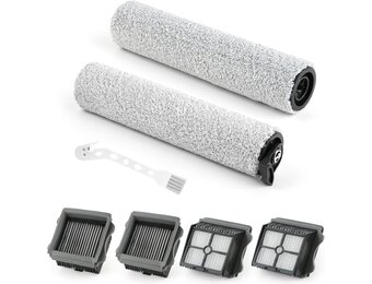 2 borstelrollen, 2 filters, reserveonderdelen voor Tineco Floor One S5 STEAM/I-floor 5 STEAM draadloos huisdier, Floor One S5 STEAM/I-floor 5 STEAM, nat-/droogzuiger, reserveonderdelenset