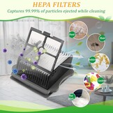 2 borstelrollen, 2 filters, reserveonderdelen voor Tineco Floor One S5 STEAM/I-floor 5 STEAM draadloos huisdier, Floor One S5 STEAM/I-floor 5 STEAM, nat-/droogzuiger, reserveonderdelenset