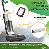 2 borstelrollen, 2 filters, reserveonderdelen voor Tineco Floor One S5 STEAM/I-floor 5 STEAM draadloos huisdier, Floor One S5 STEAM/I-floor 5 STEAM, nat-/droogzuiger, reserveonderdelenset