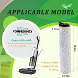 2 borstelrollen, 2 filters, reserveonderdelen voor Tineco Floor One S5 STEAM/I-floor 5 STEAM draadloos huisdier, Floor One S5 STEAM/I-floor 5 STEAM, nat-/droogzuiger, reserveonderdelenset