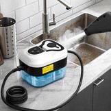Hoge-temperatuur-stoomreiniger, 2500 W, 4,5 bar druk, 1200 ml, 6 snelheden, 15 seconden verwarming, voor keuken, auto, vloer en airconditioning