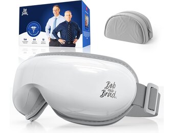 Bob and Brad EyeOasis 3 Oogmassageapparaat met Warmtefunctie, Compressie en Muziek, Opvouwbare en Oplaadbare Eye Massager, voor Ontspanning bij Vermoeide Ogen en Betere Nachtrust