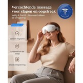 Bob and Brad EyeOasis 3 Oogmassageapparaat met Warmtefunctie, Compressie en Muziek, Opvouwbare en Oplaadbare Eye Massager, voor Ontspanning bij Vermoeide Ogen en Betere Nachtrust