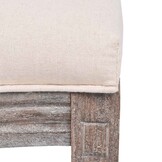 vidaXL Eetkamerstoelen 2 st stof crèmekleurig