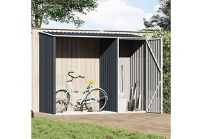 Brandhoutschuur Antraciet Staal 245x98x159 cm - 54% Korting