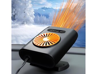 Autoverwarming, draagbare autoverwarming, 12 V, 200 W, snel opwarmen, snel ontdooien, voertuigwarmte, koelventilator, keramische verwarming voor autovoorruit, stekker voor sigarettenaansteker
