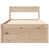 vidaXL Bedframe zonder matras massief grenenhout 90x200 cm