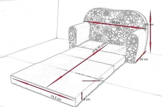 Kinder slaapbank logeermatras set voor kinderen tot 6 jaar | Cars grijs | 170x100x8 cm | 100% katoen hoes wasbaar | Foam vulling