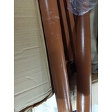 vidaXL Parasol met houten paal 400x273 cm taupe