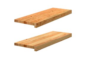VidaXL Vensterbanken Massief Eikenhout Lichtbruin (2 stuks) - 34% Korting