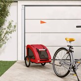 vidaXL Hondenfietstrailer oxford stof en ijzer rood