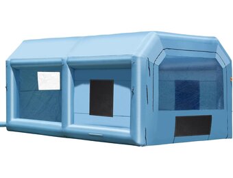 VEVOR Inflatable Paint Booth Spray Paint, 6.4 x 4.1 x 3 m Inflatable Spray Booth, with 1100 W Powerful Blower & Air Filter System, Portable Car Paint Cabin for Medium Vehicles